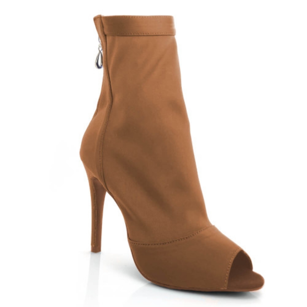 Burjur tan heels - stiletto - ankle booties size 7.5